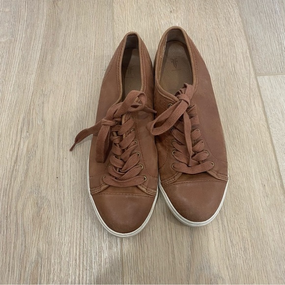 Frye Men’s Brown Leather Sneakers - Picture 1 of 6